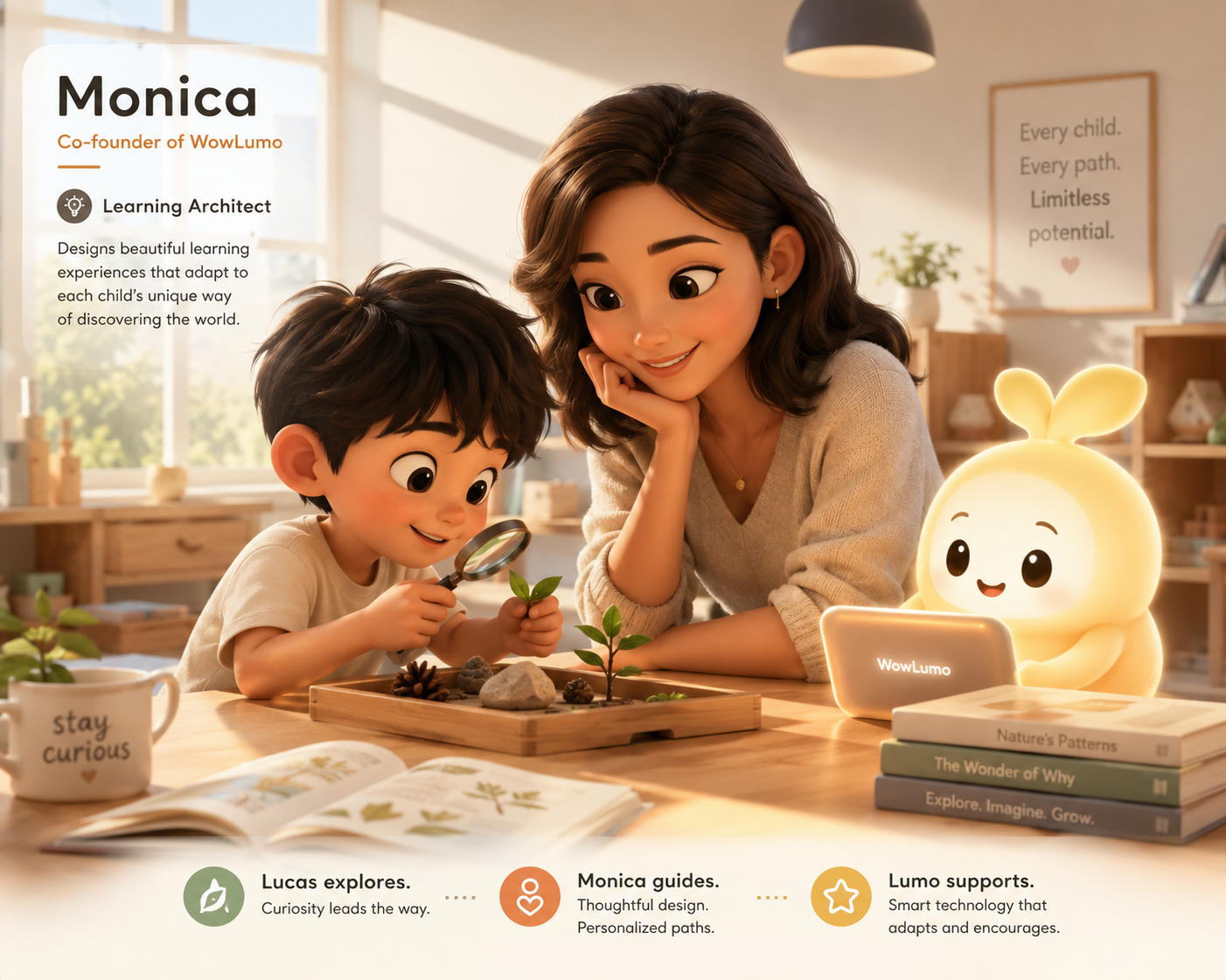 Monica — Co-founder of WowLumo, AI Education Pioneer
